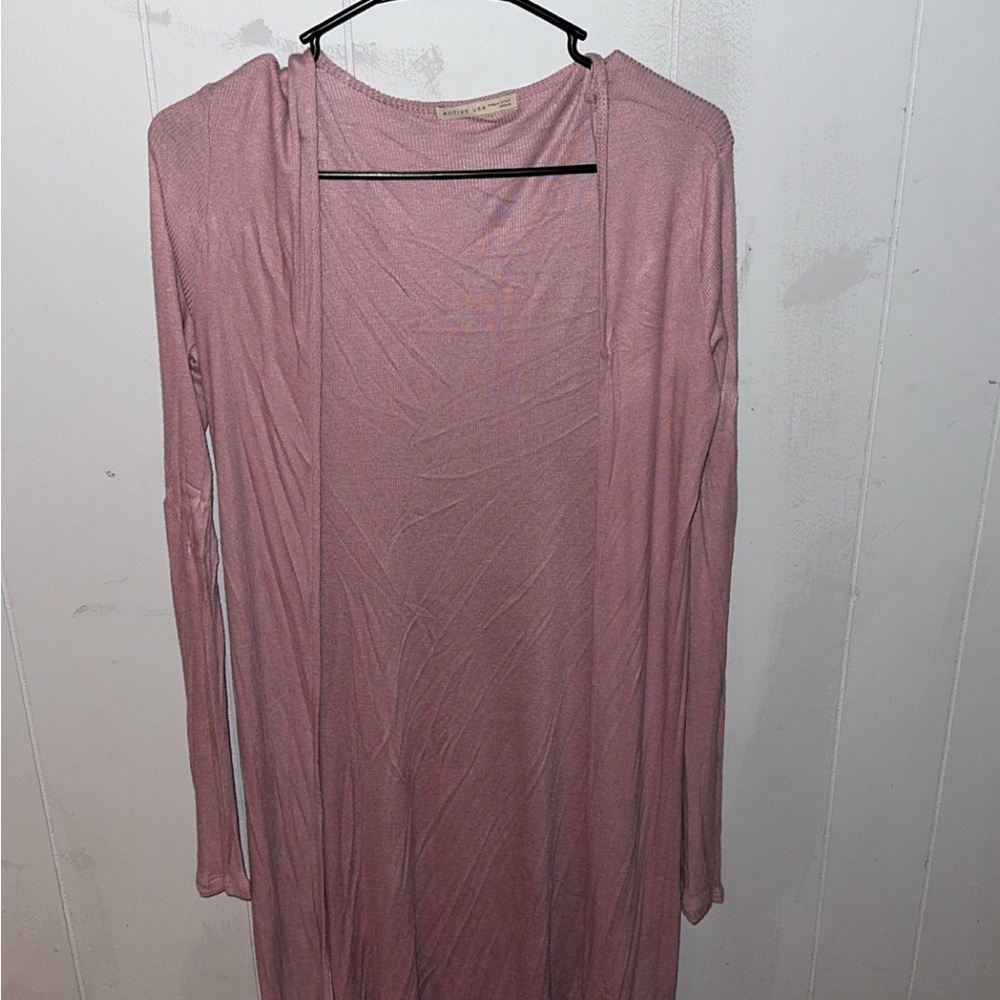 Pink Long Sleeve Cardigan